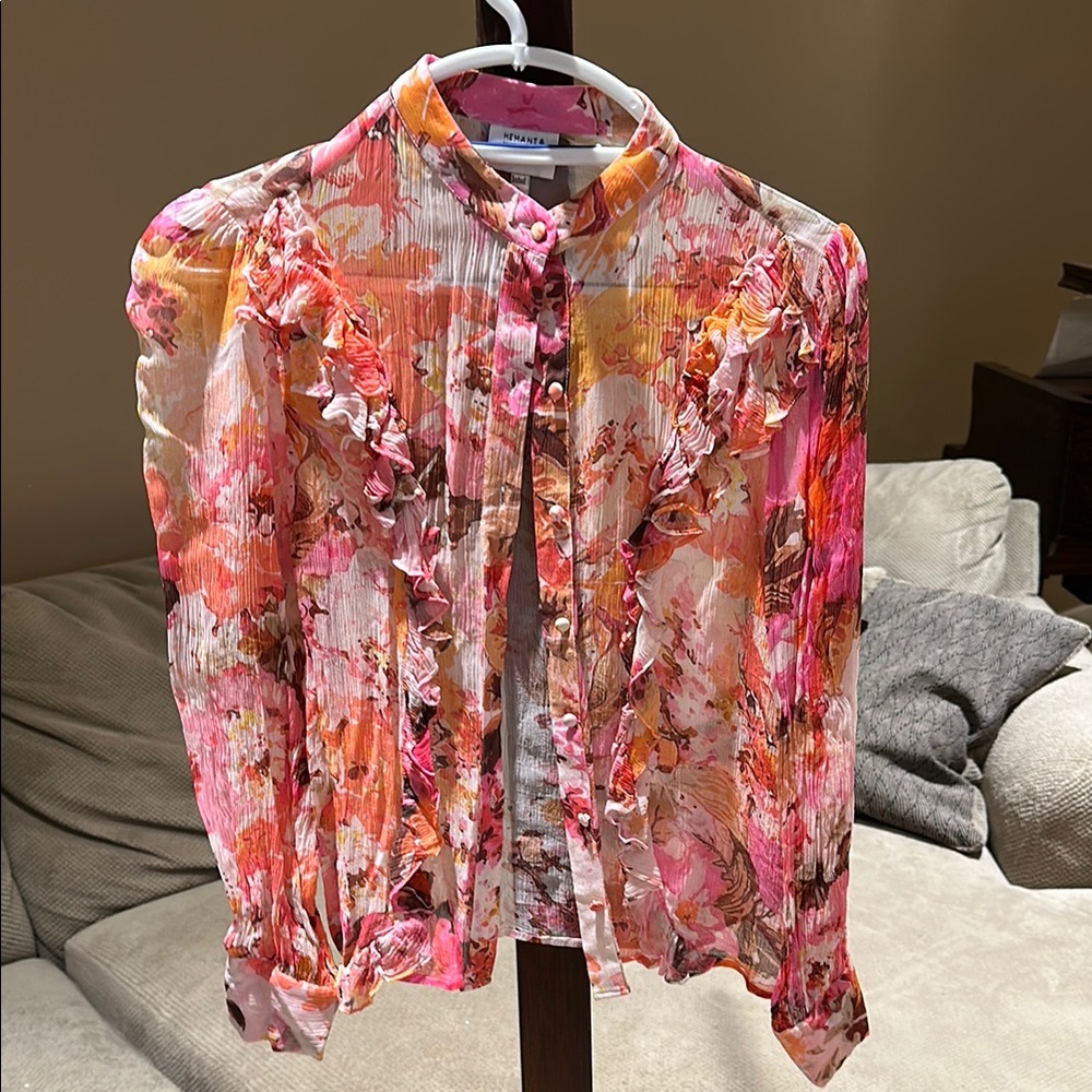 Floral Ruffle Blouse